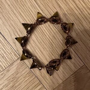 Eddie Borgo Rose Gold Tiger’s Eye Cone Bracelet